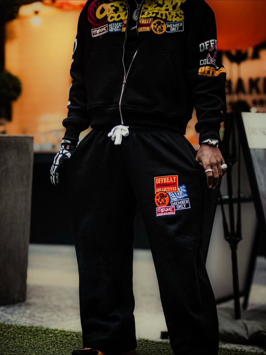 Black Grafitti Sweatsuit